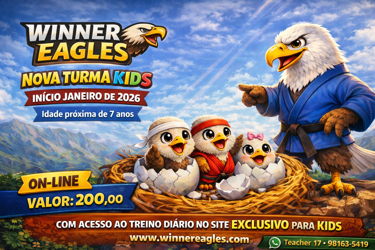 Nova turma Winner Eagles — Banner 1